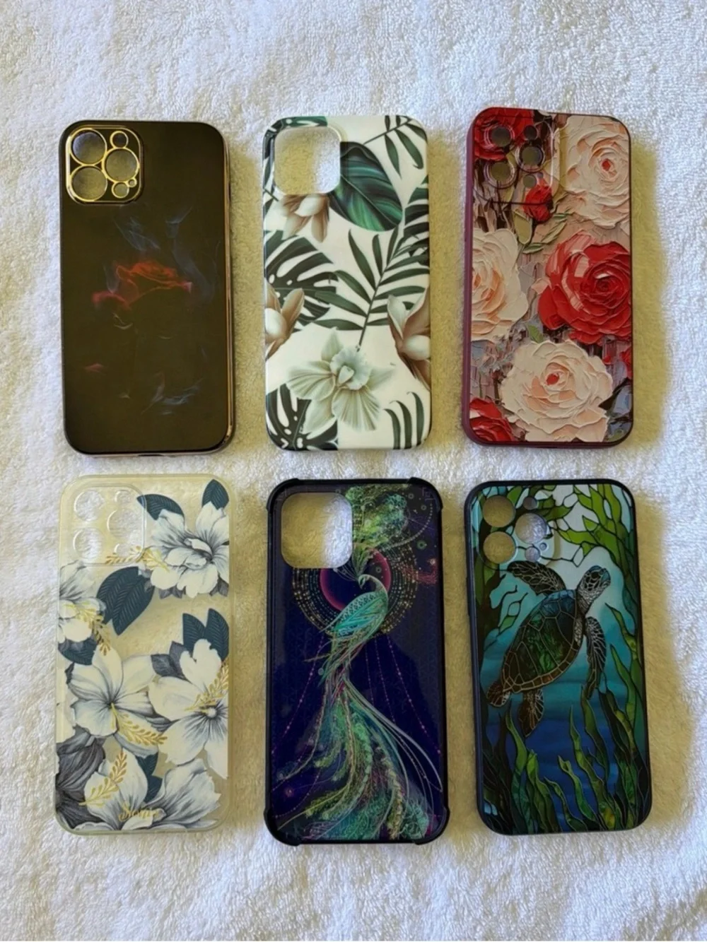 Floral & Tropical Pattern Phone Case Pack - Multi-Color - Picture 1 of 2